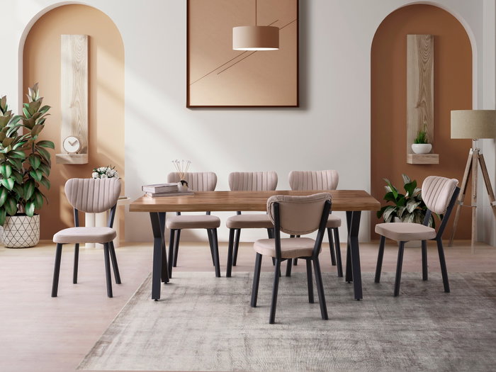 Hanah Home Mesa de comedor Gala - 3022 color Nogal Hanah Home Mesa de comedor Gala - 3022 color Nogal